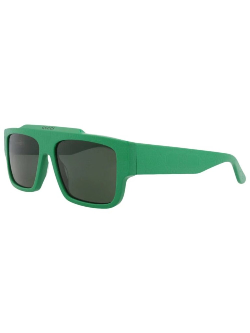 New Gucci Women's Sunglasses Square Rectangle Recycled Acetate Frame Mens Green